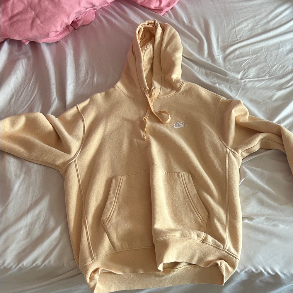 Nike Beige Hoodie with Logo
